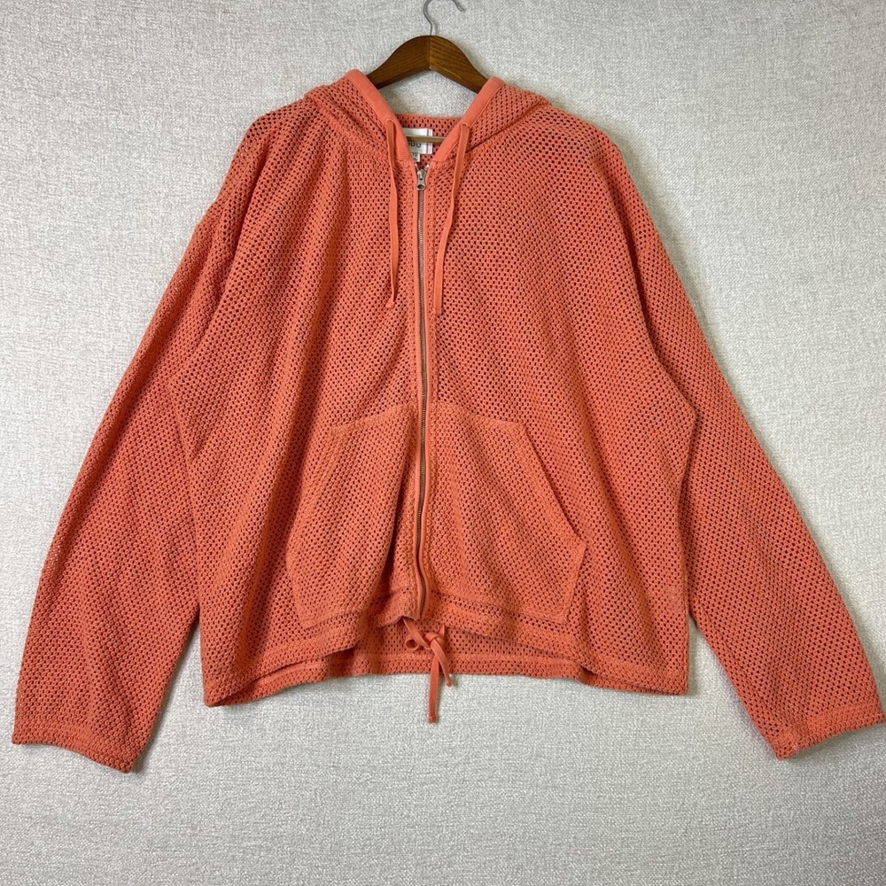 BDG Urban Outfitters Boardwalk Mesh Coastal Full Zip Hoodie Sweatshirt Unisex XL - Picture 3 of 9